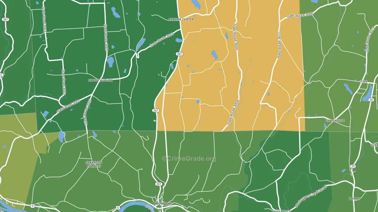 18630, PA Map of Theft Rates