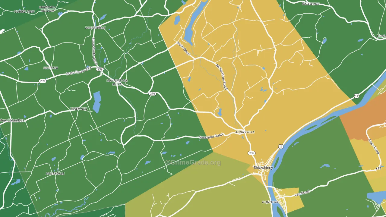 18655, PA Map of Theft Rates