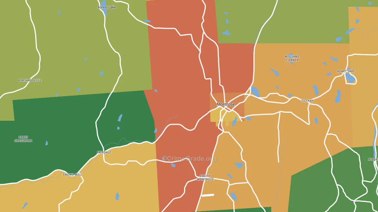 18801, PA Map of Theft Rates