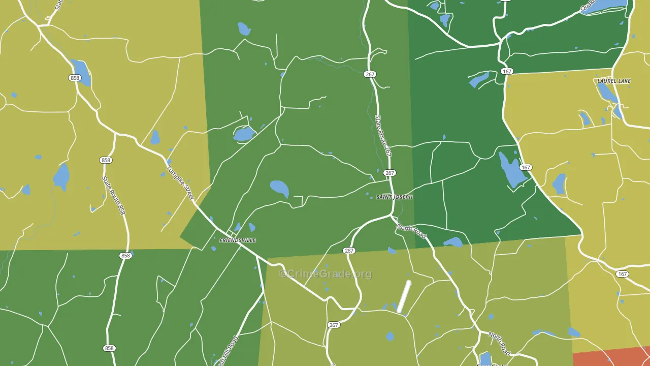 18818, PA Map of Theft Rates