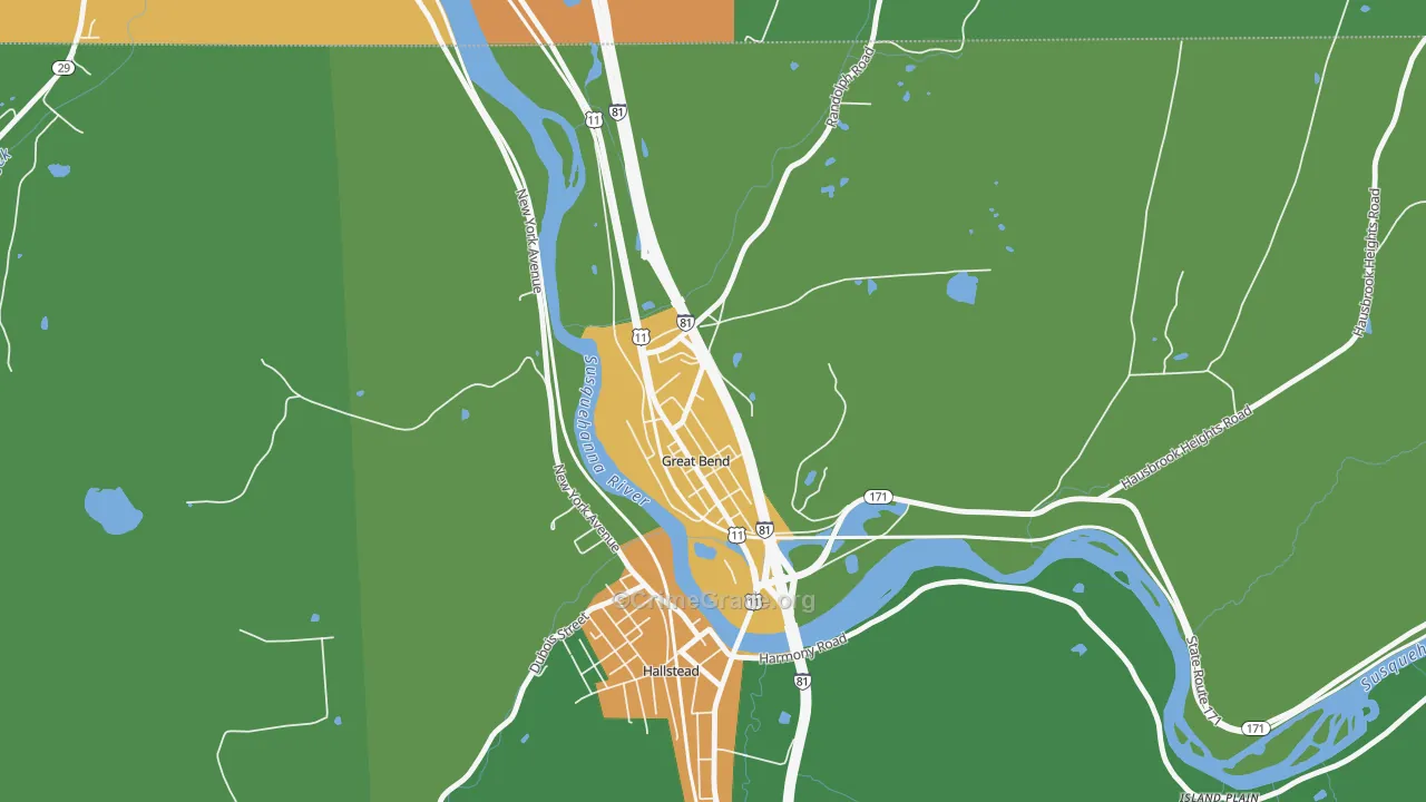 18821, PA Map of Theft Rates