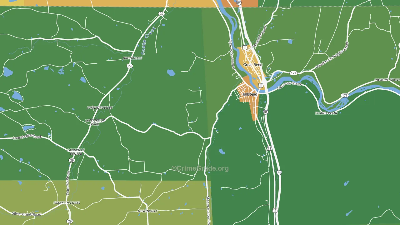 18822, PA Map of Theft Rates