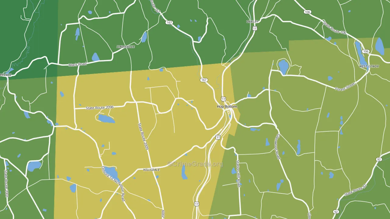 18824, PA Map of Theft Rates
