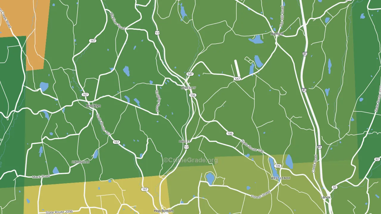 18826, PA Map of Theft Rates