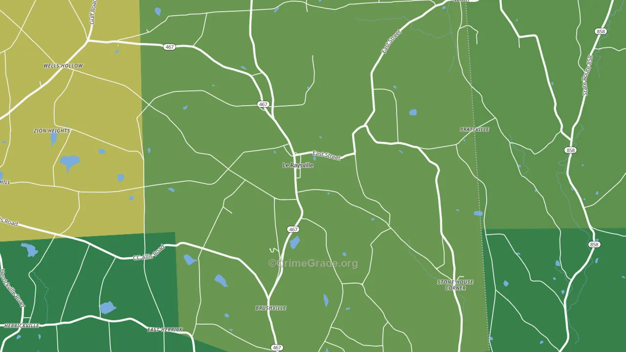 18829, PA Map of Theft Rates