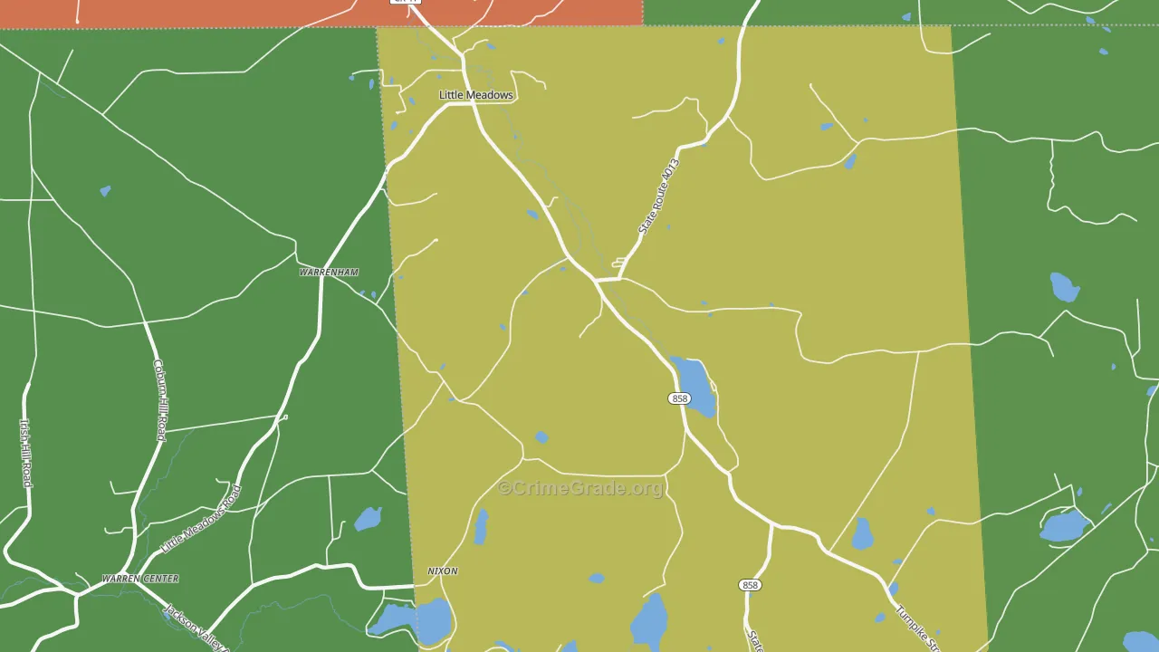 18830, PA Map of Theft Rates