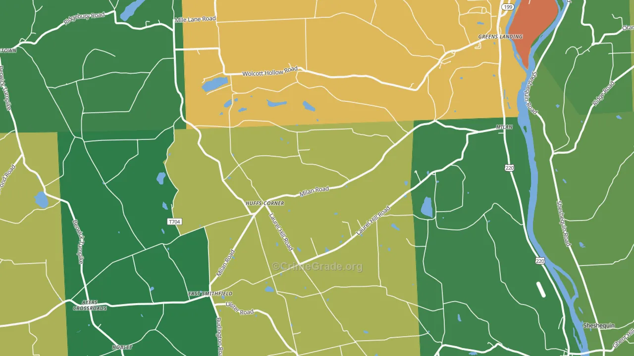 18831, PA Map of Theft Rates