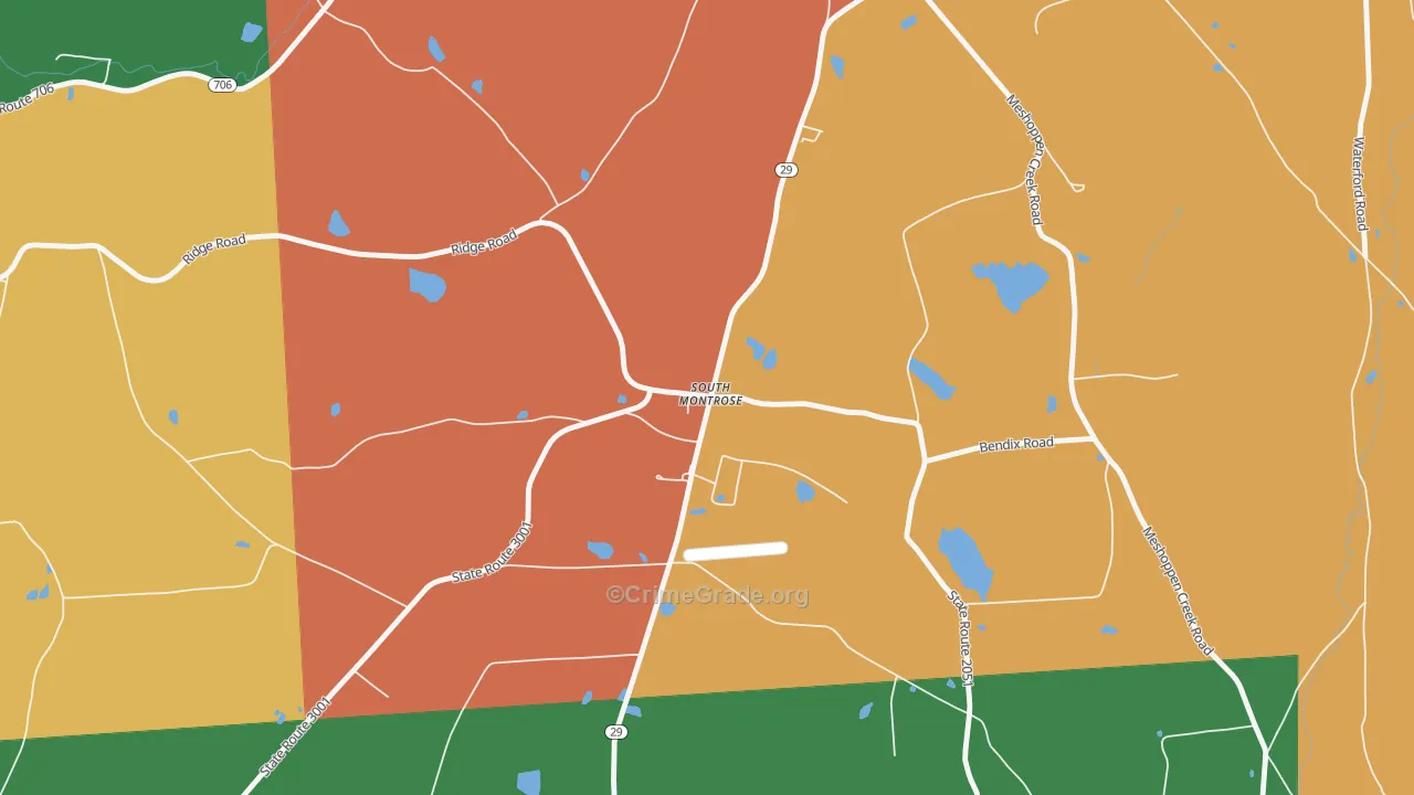 18843, PA Map of Theft Rates