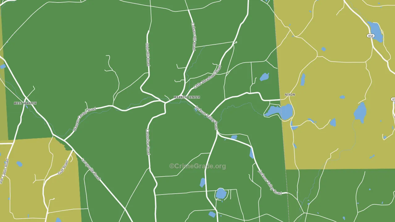 18851, PA Map of Theft Rates