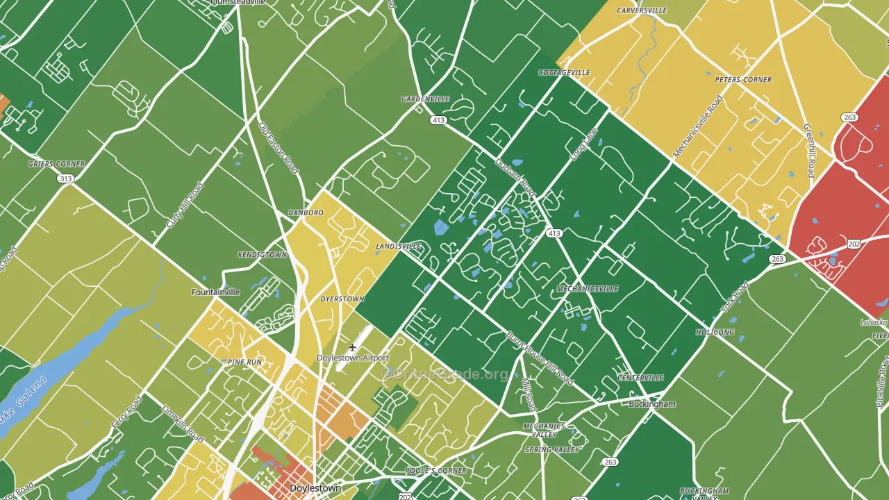 18902, PA Map of Theft Rates