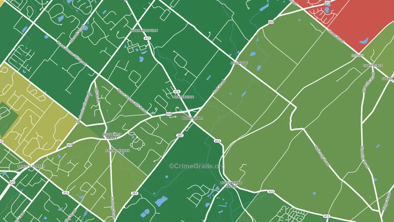 18912, PA Map of Theft Rates