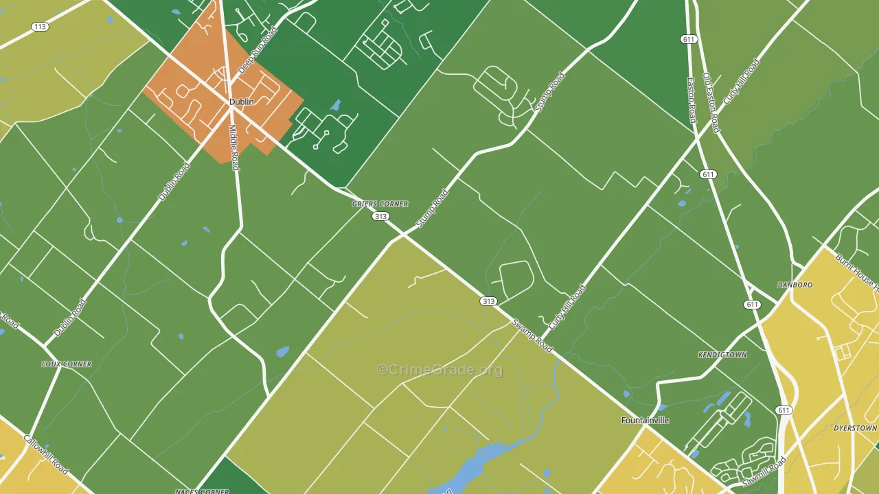 18923, PA Map of Theft Rates