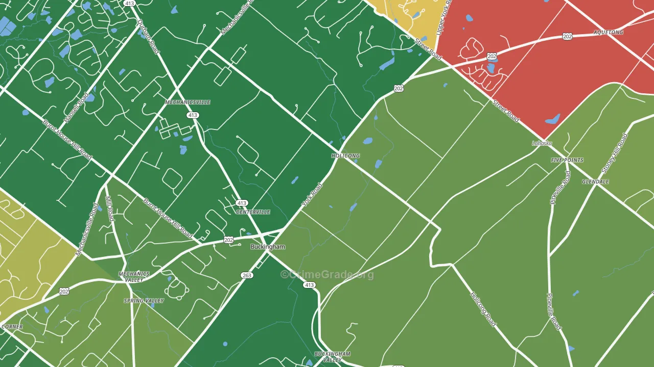 18928, PA Map of Theft Rates