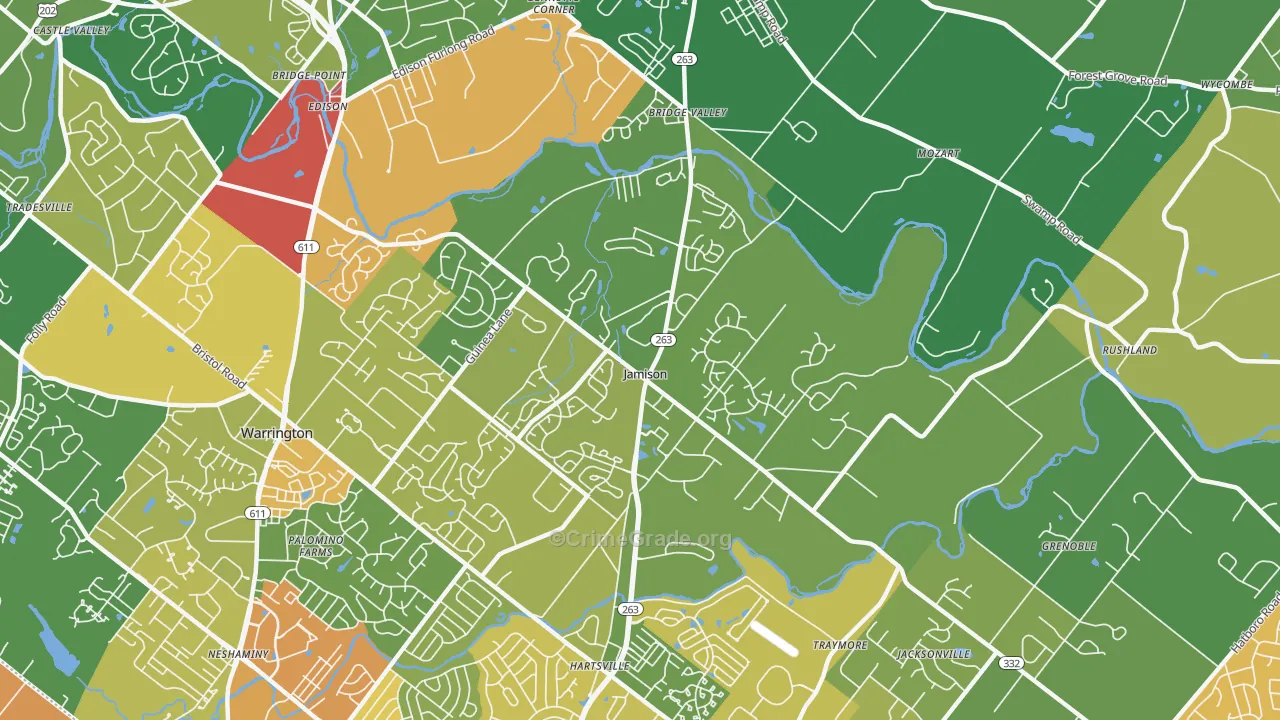 18929, PA Map of Theft Rates