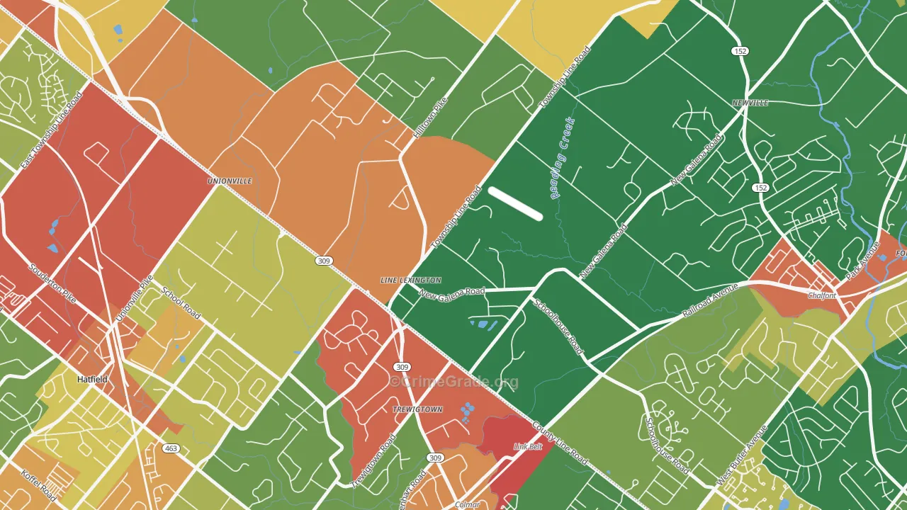 18932, PA Map of Theft Rates
