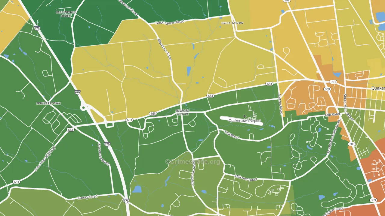 18935, PA Map of Theft Rates