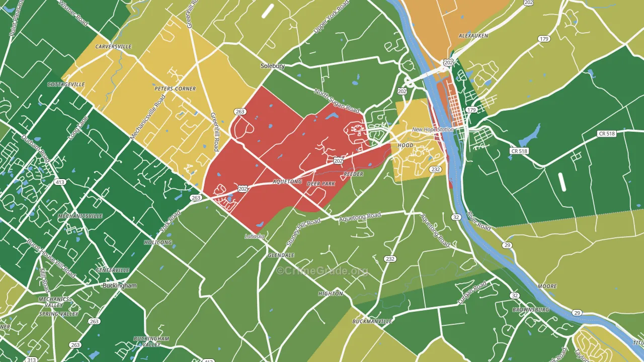 18938, PA Map of Theft Rates