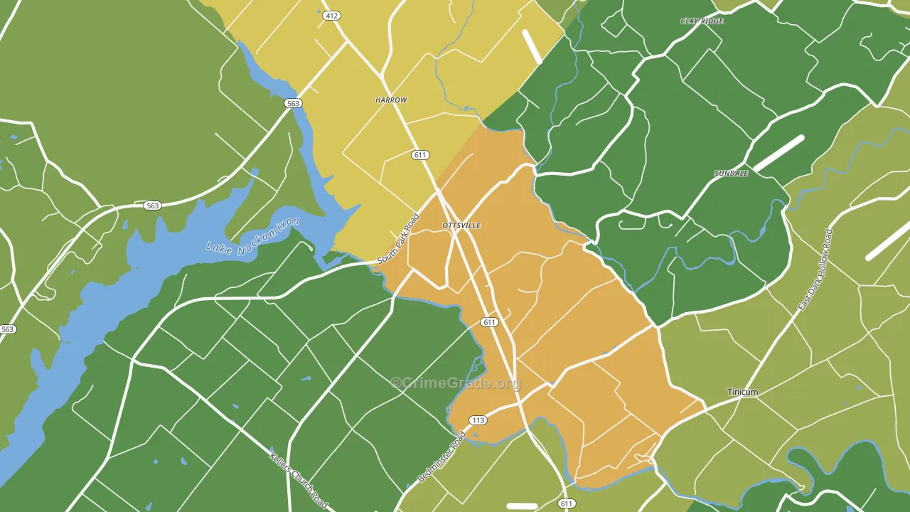 18942, PA Map of Theft Rates
