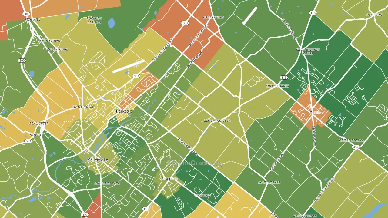 18944, PA Map of Theft Rates