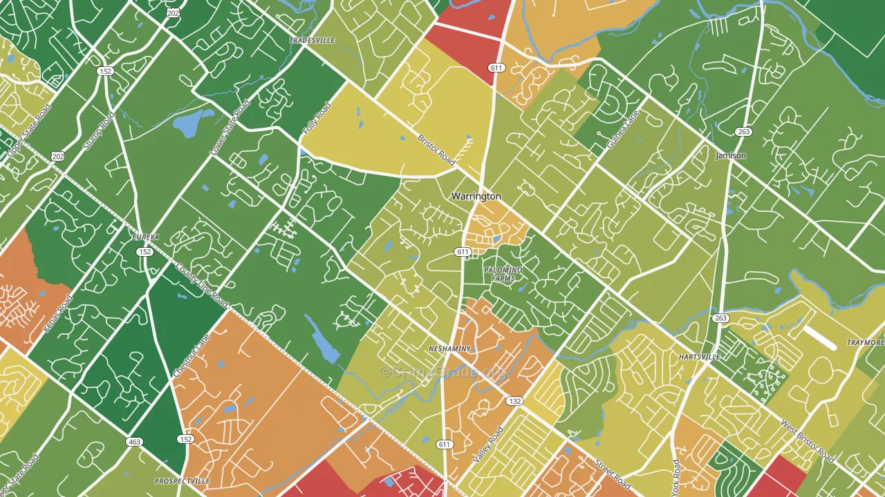 18976, PA Map of Theft Rates