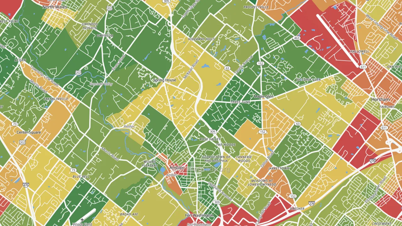19002, PA Map of Theft Rates