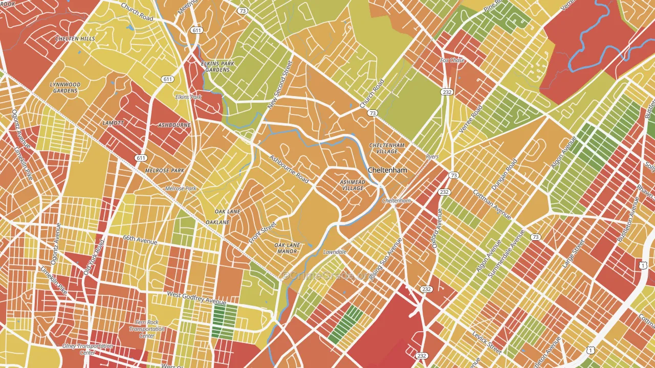 19012, PA Map of Theft Rates
