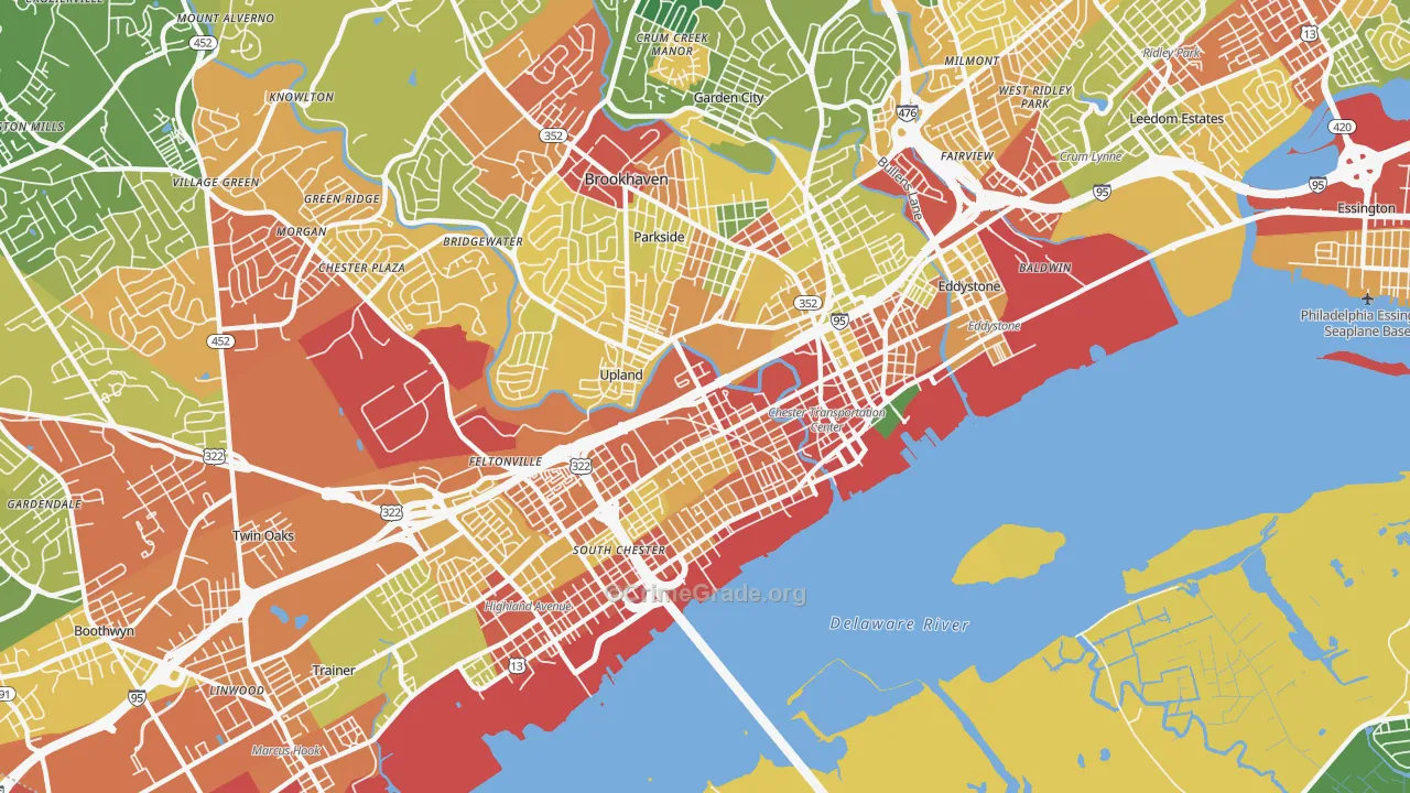 19013, PA Map of Theft Rates