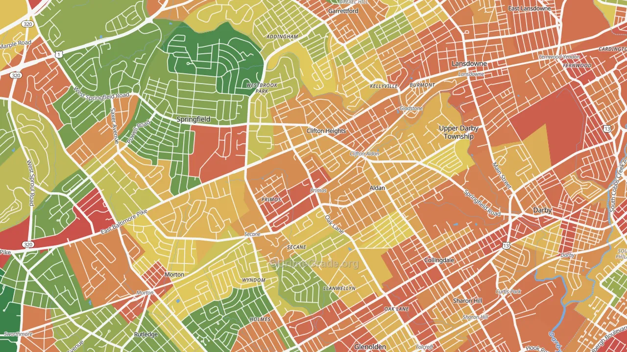 19018, PA Map of Theft Rates