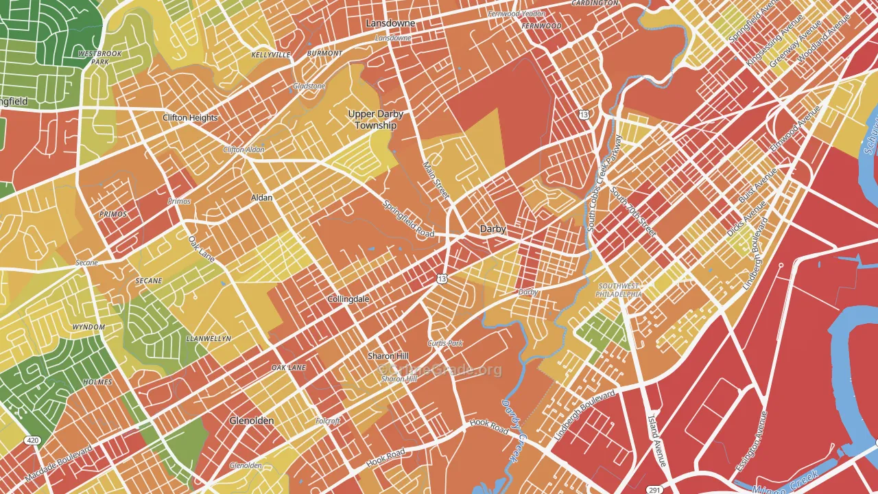 19023, PA Map of Theft Rates