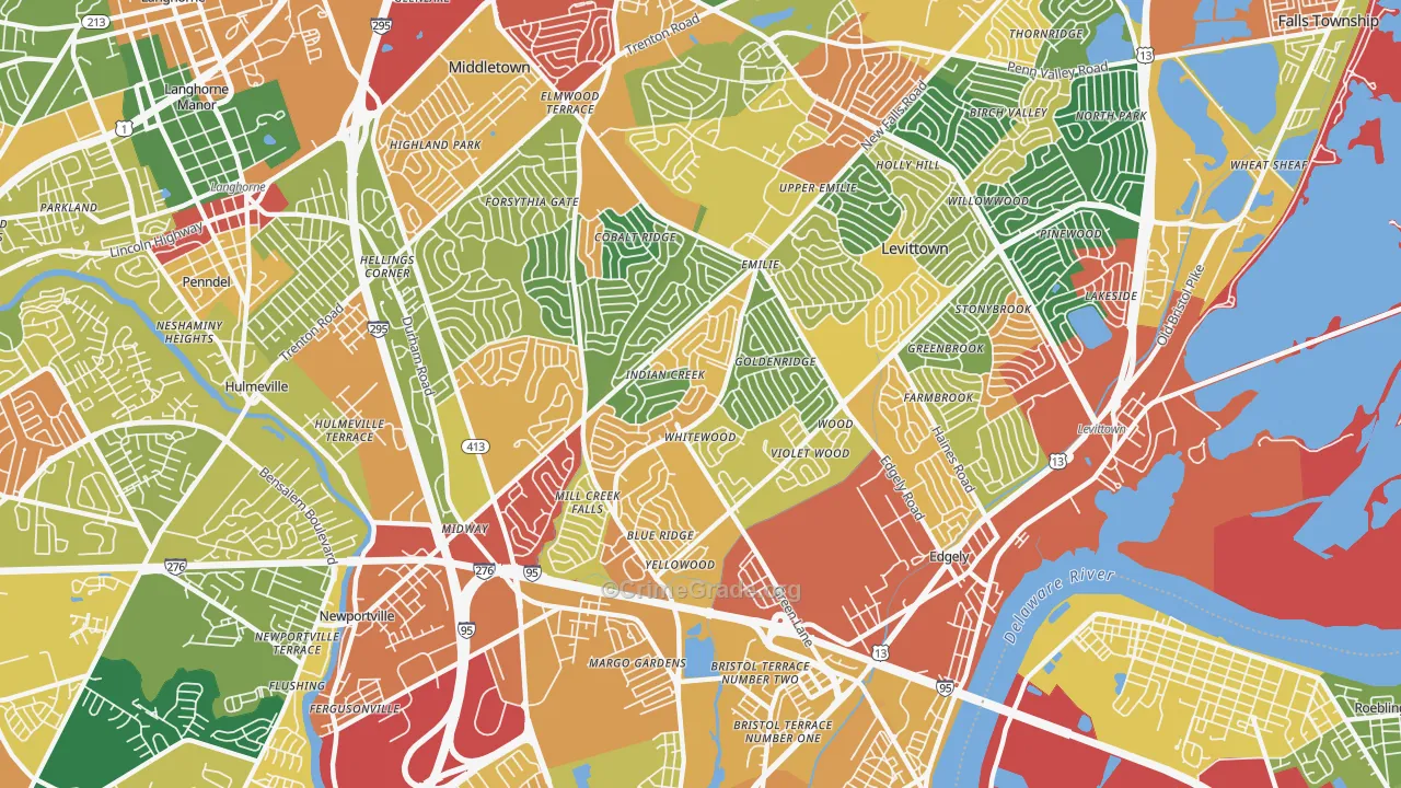 19057, PA Map of Theft Rates