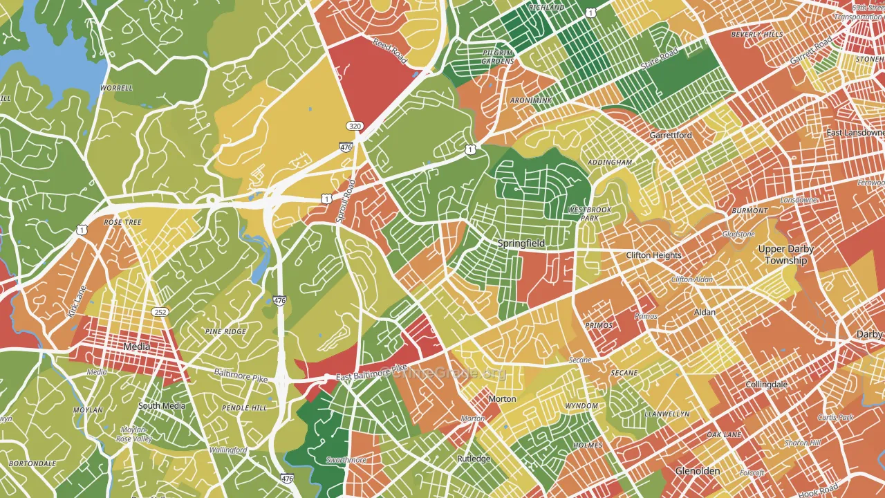 19064, PA Map of Theft Rates