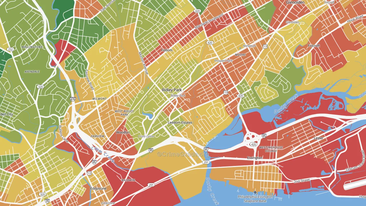 19078, PA Map of Theft Rates