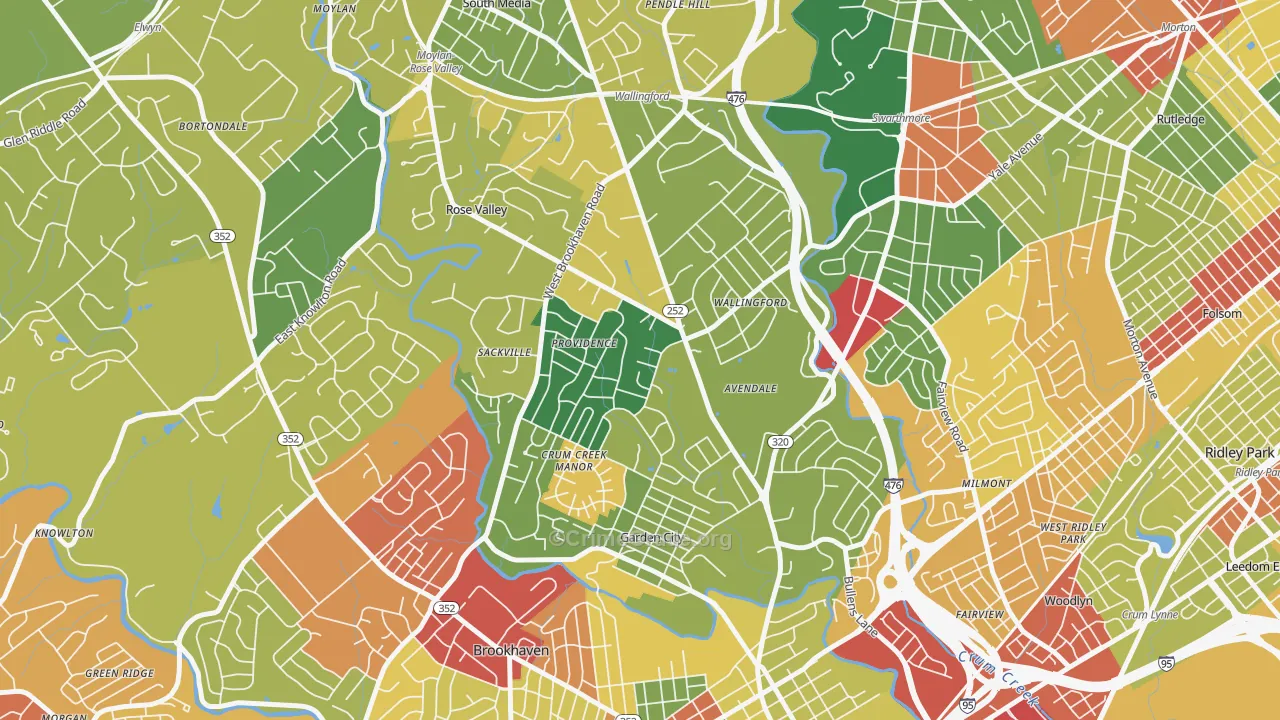 19086, PA Map of Theft Rates