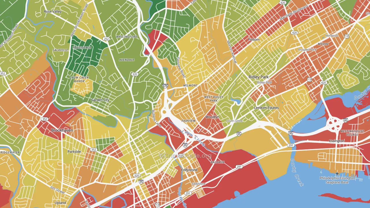 19094, PA Map of Theft Rates