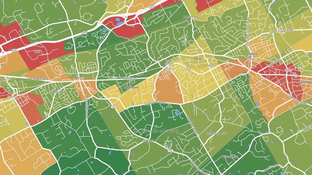 19312, PA Map of Theft Rates
