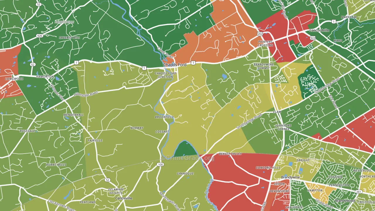 19317, PA Map of Theft Rates
