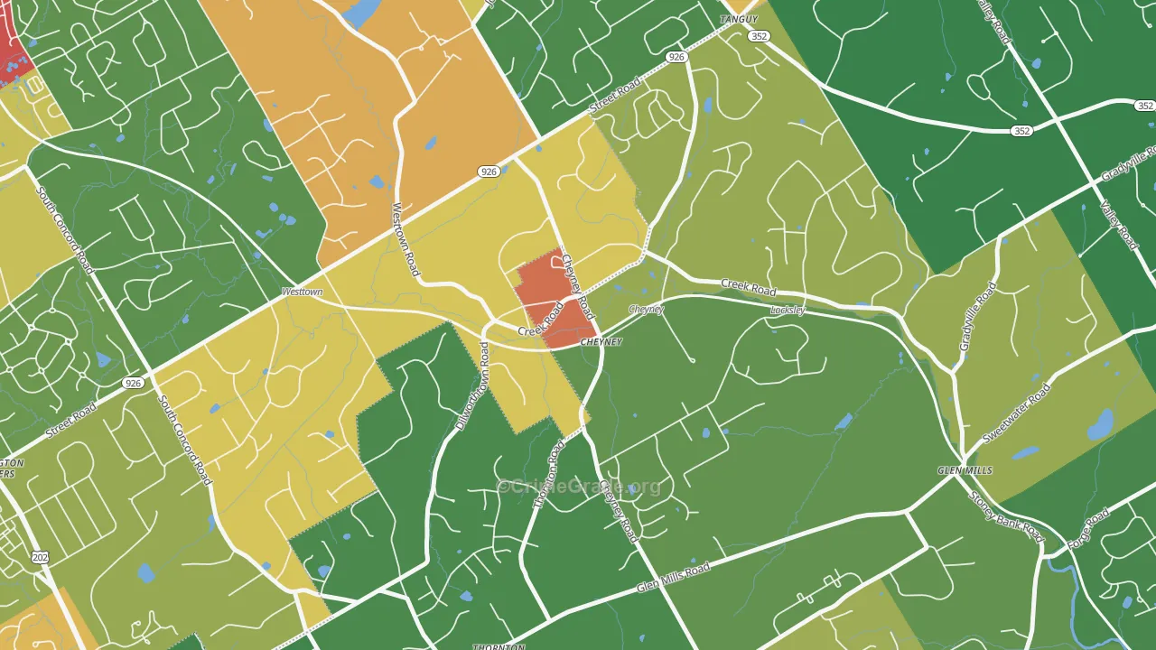 19319, PA Map of Theft Rates
