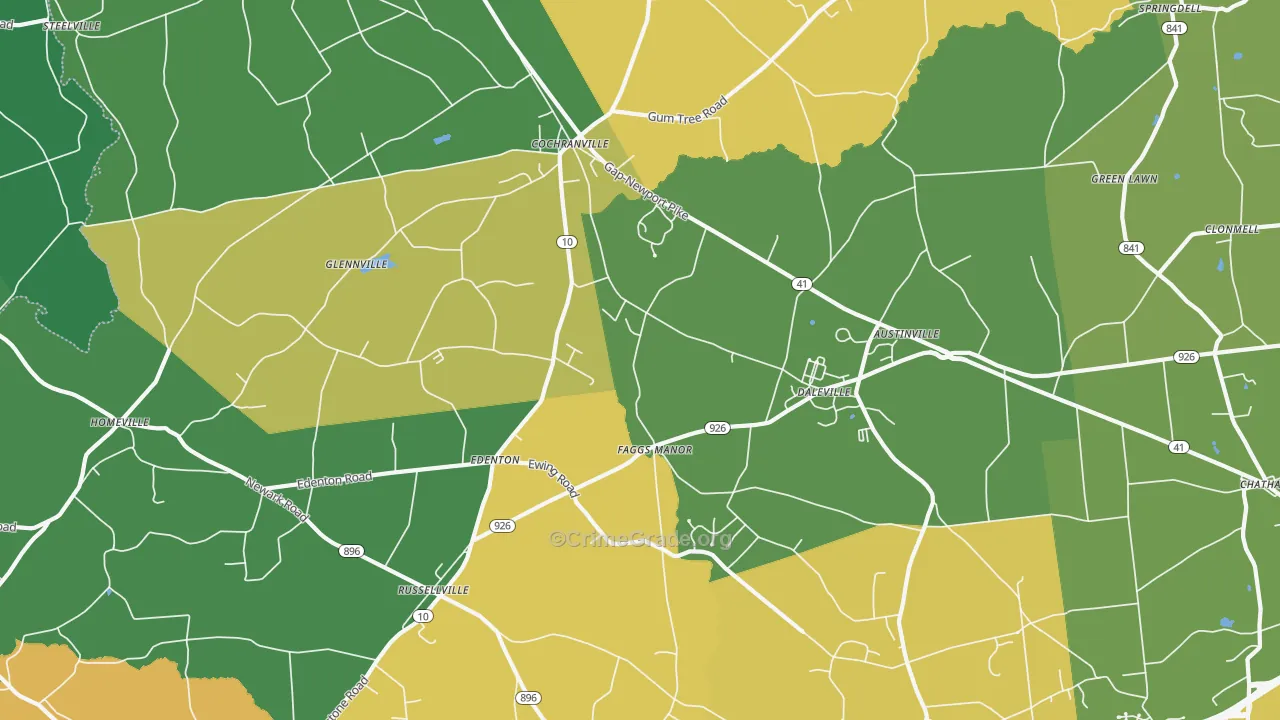 19330, PA Map of Theft Rates