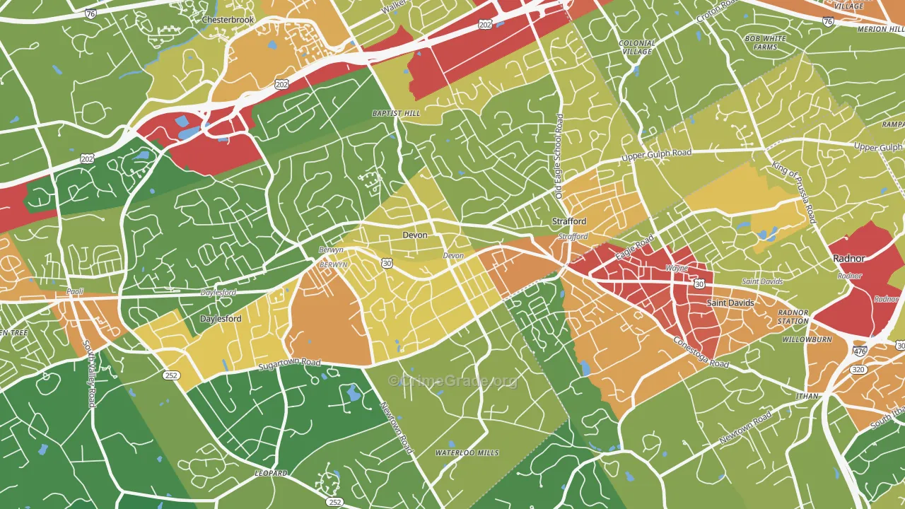 19333, PA Map of Theft Rates