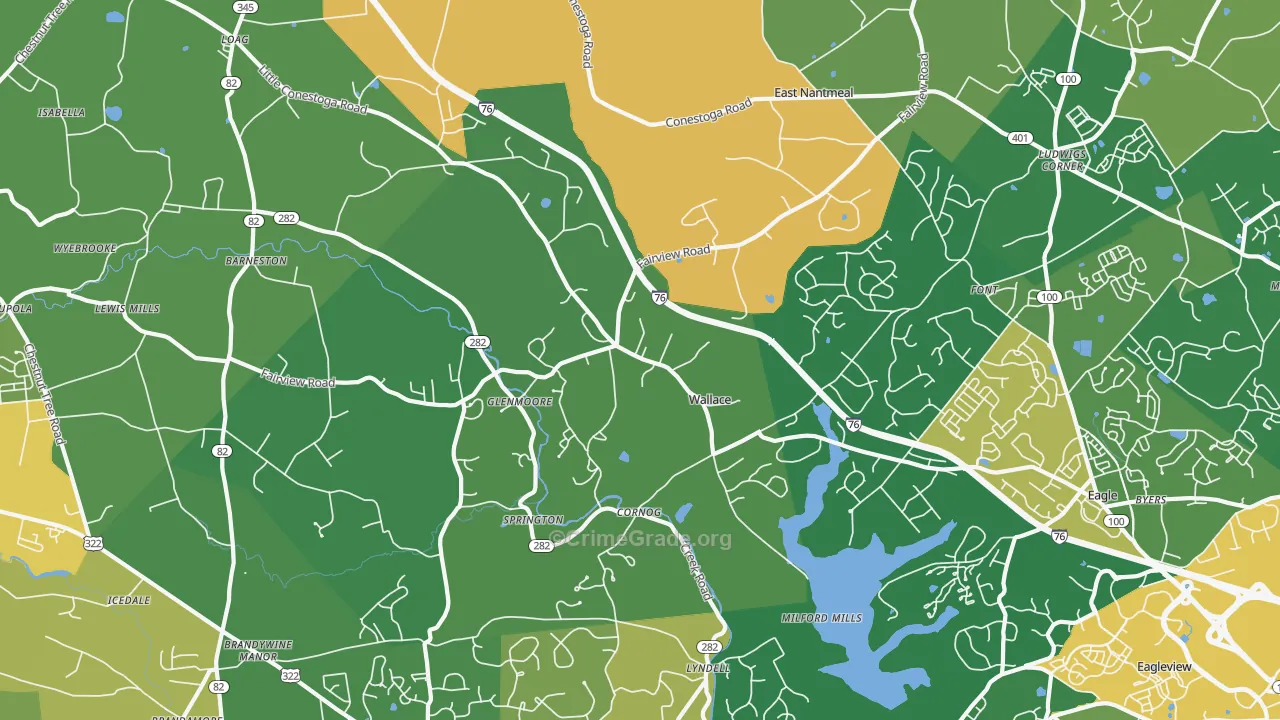 19343, PA Map of Theft Rates
