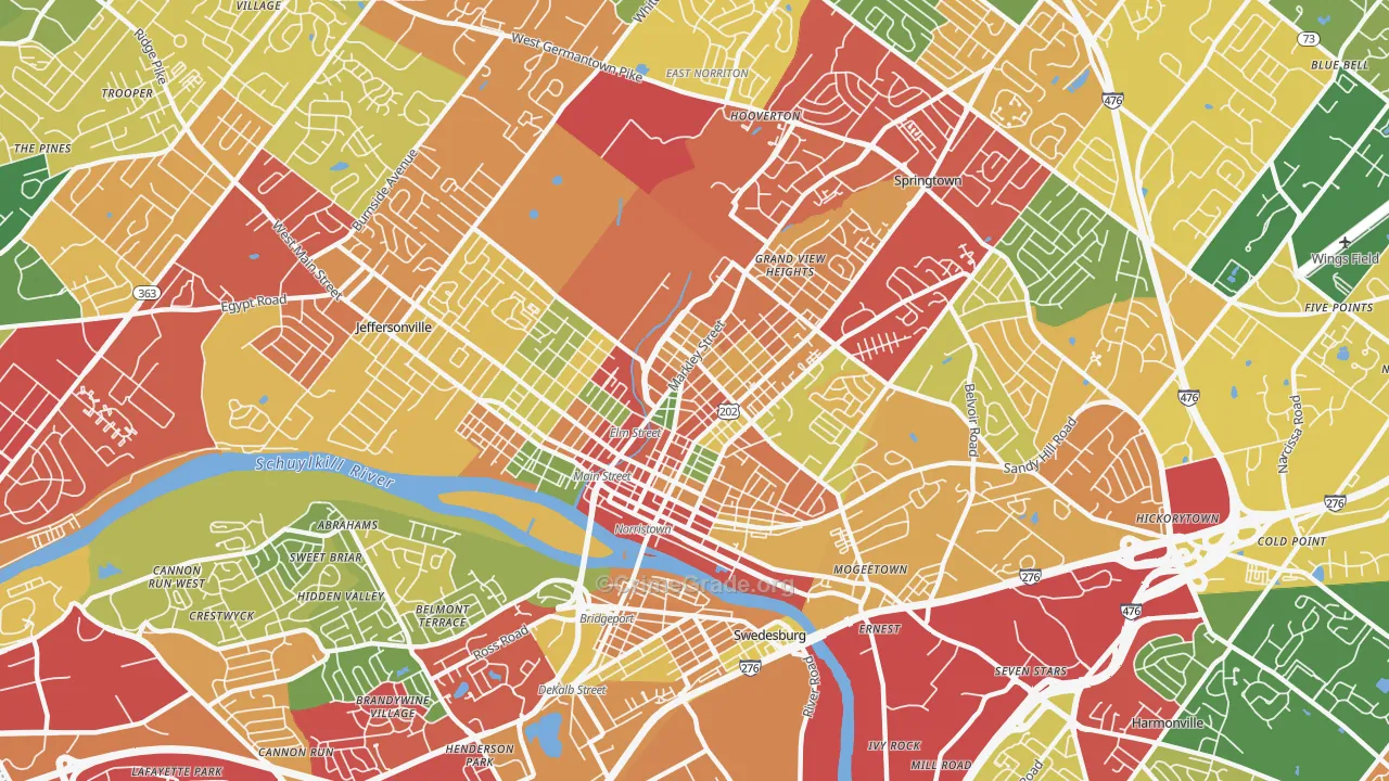 19401, PA Map of Theft Rates