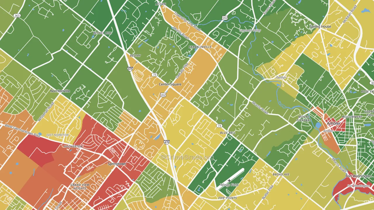 19422, PA Map of Theft Rates