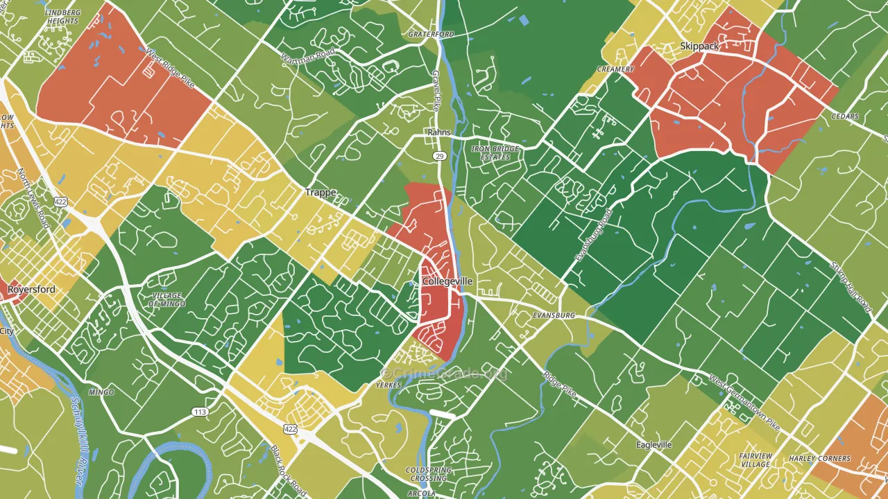 19426, PA Map of Theft Rates