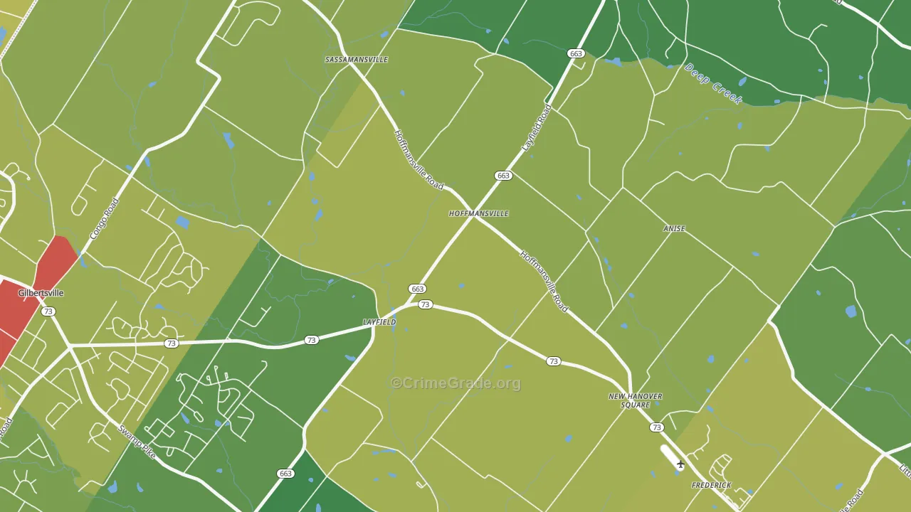19435, PA Map of Theft Rates