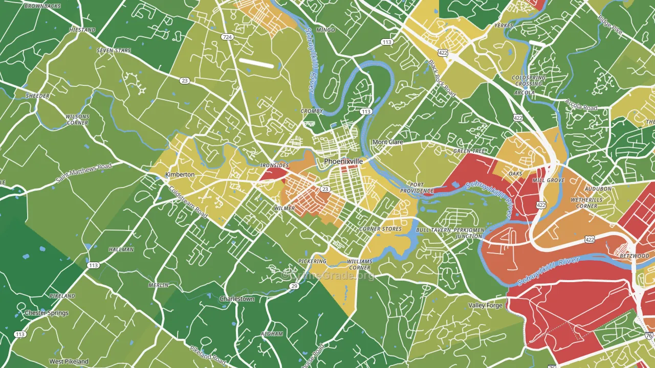 19460, PA Map of Theft Rates
