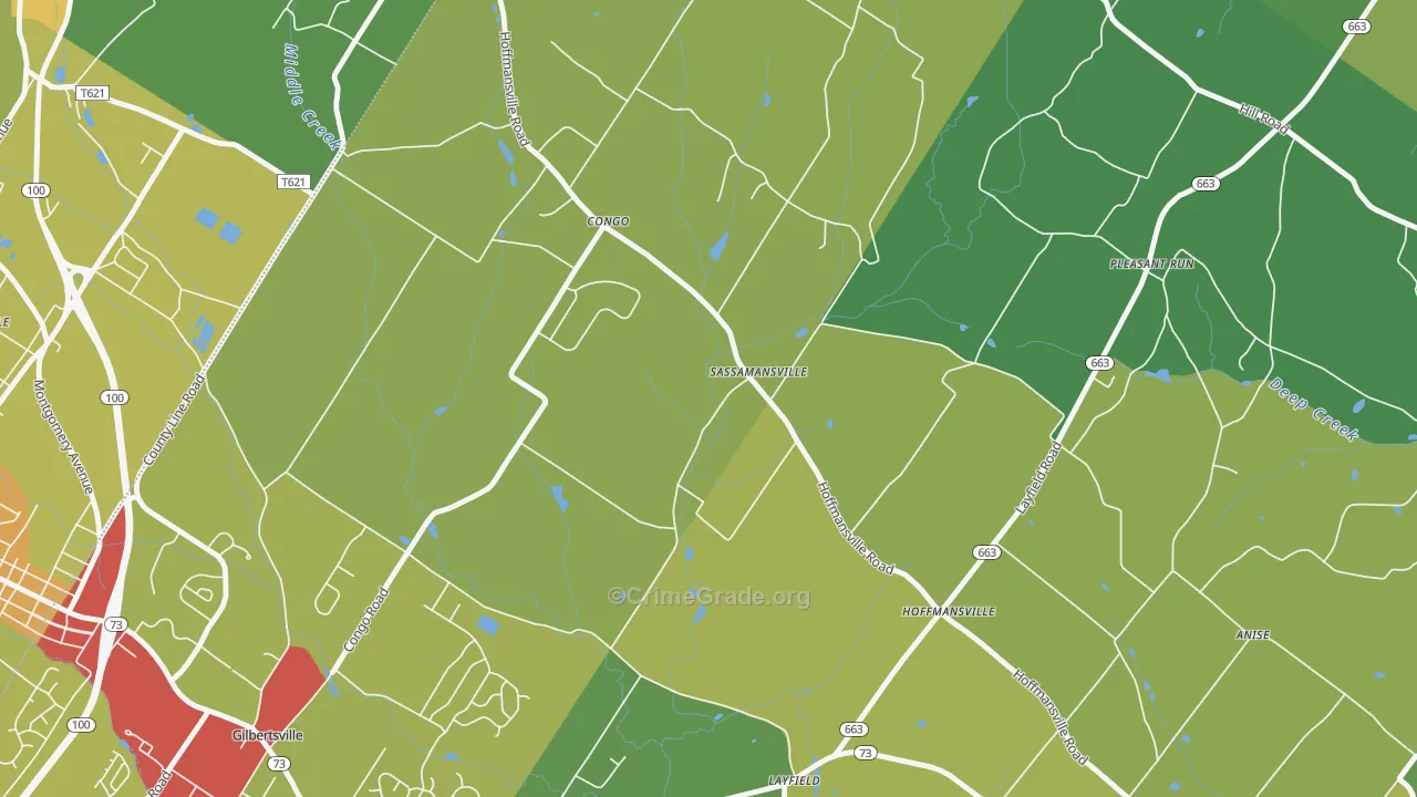 19472, PA Map of Theft Rates