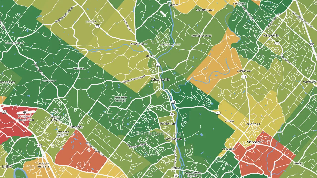19473, PA Map of Theft Rates