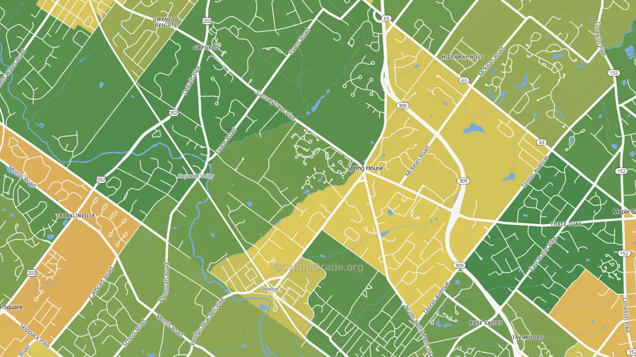 19477, PA Map of Theft Rates