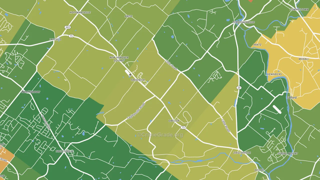19492, PA Map of Theft Rates