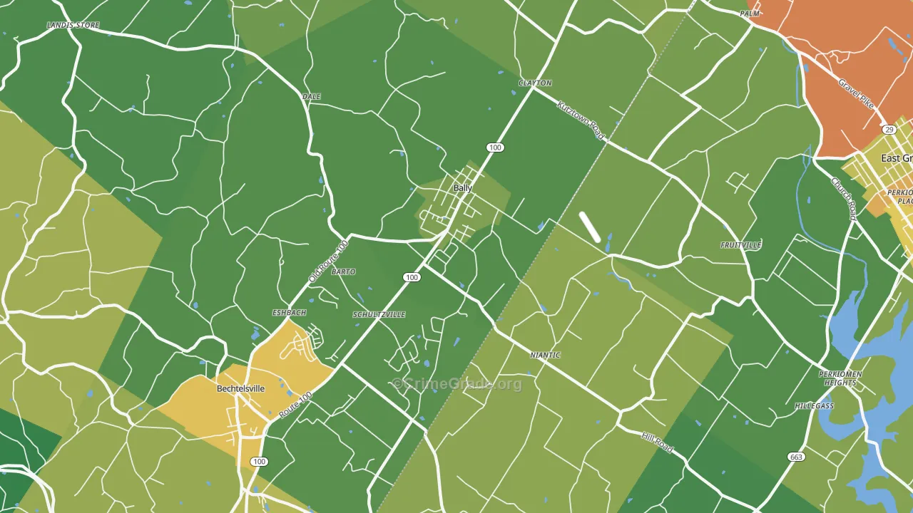 19504, PA Map of Theft Rates